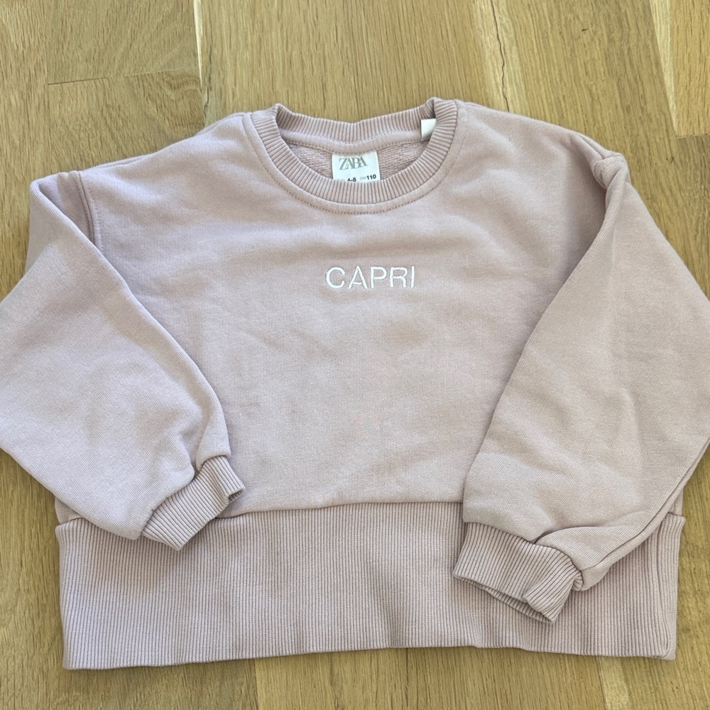 Zara girls  Light Pink Crew Neck Sweater